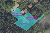 Prodej tří nemovitostí pozemků, 2831 m2, OV, Měřín, okres Benešov., cena 3400000 CZK / objekt, nabízí 